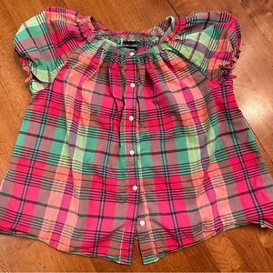 Ralph Lauren Plaid Top - Girls Size 10